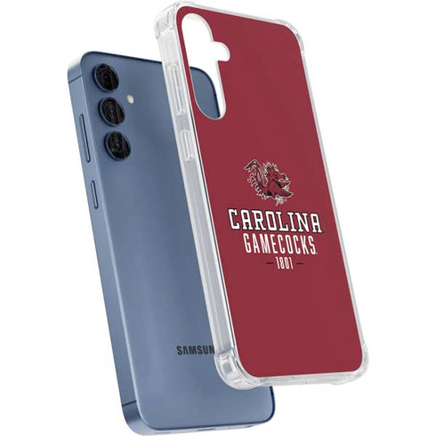 University of South Carolina Gamecocks Red Galaxy A35 5G Clear Case